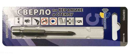 Сверло по керамике и стеклу TRIO-DIAMOND 5 мм 430005, крупный план