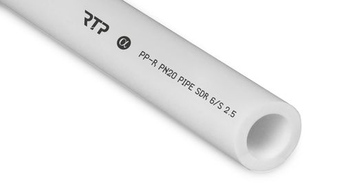 Труба PPR  32х5,4, PN20 2000мм белый, RTP, вид