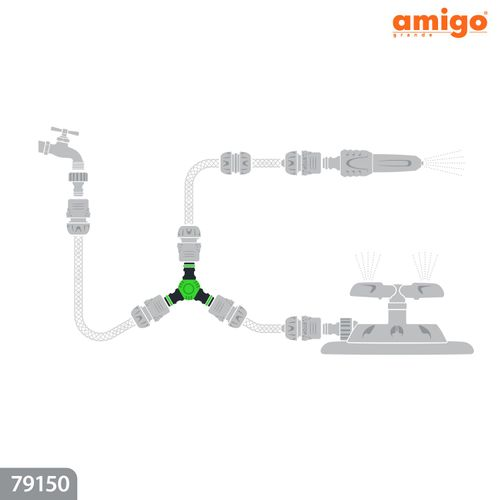 Тройник соединительный AMIGO, 79150, крупный план