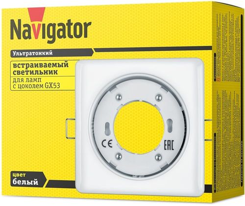 Светильник встраиваемый Navigator 14213 NGX-S2-001-GX53, белый, фото