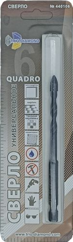Сверло универсальное TRIO-DIAMOND квадро 6 мм 440106, фото