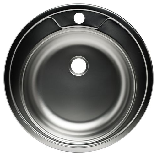 Мойка врезная ЮКИНОКС Round D490 ECO сталь 49х49х14 см, фото