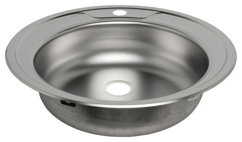 Мойка врезная ЮКИНОКС Round D490 ECO сталь 49х49х14 см, фото