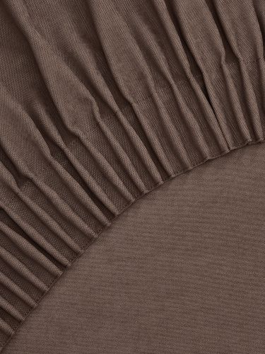 Штора Портьера Decofest Софи канвас 200х280 1 шт коричневый, фотография