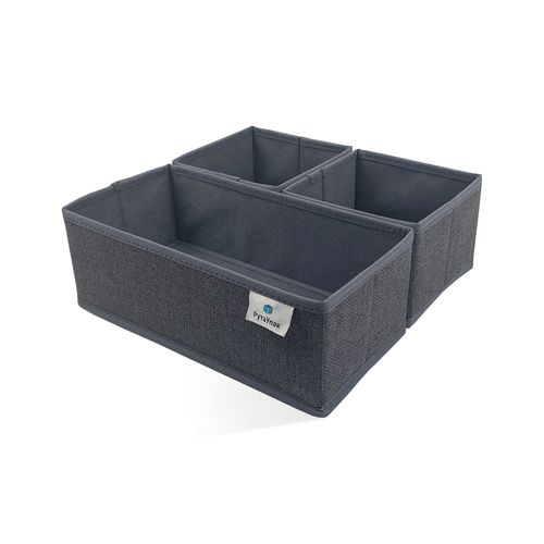 Органайзер для хранения набор 3 шт графит 28x14x10, изображение