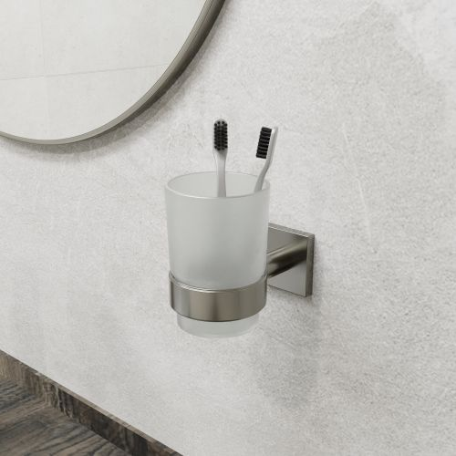 Подстаканник одинарный Satin Chrome сатин, крупный план