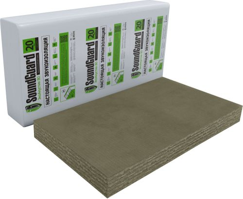 Плита звукопоглощающая SoundGuard ЭкоАкустик 80 1250х600х20 мм 7,5 м2, изображение