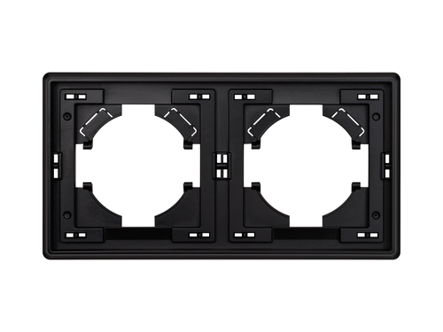 Рамка 2 поста ALTECH ENCORE 2PВ черная, фотография