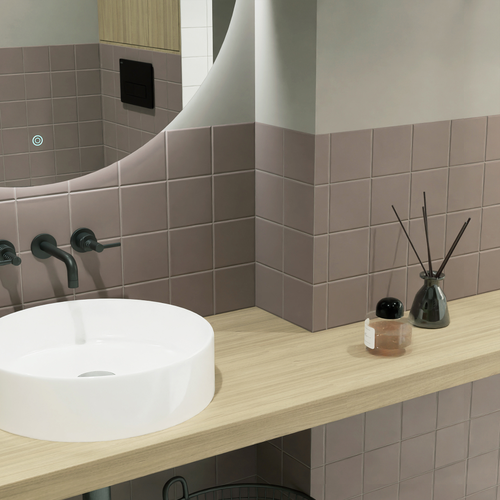 Плитка Нефрит Color Tile Soft кремовый 9,9х9,9 см 0,44 м2, вид