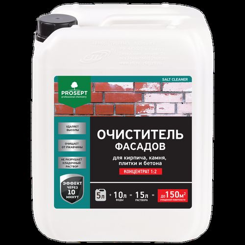 Очиститель фасадов prosept salt cleaner для удал. минер. и фосфатн. высолов 5л, изображение
