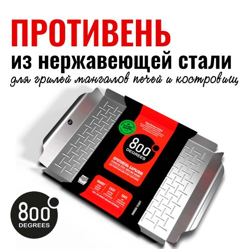 Противень перфорированный широкий 800 degrees wide grill pan, крупный план