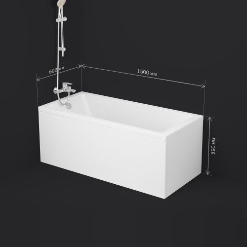 Ванна акриловая AM.PM GEM W90A-150-070W-A 150х70 см, детальное фото