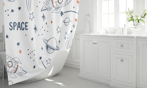 Шторка для ванной space 180х200 см, фотография