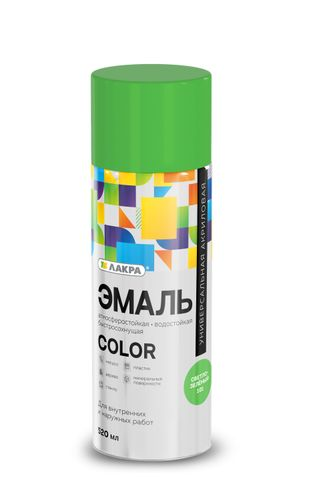 Эмаль аэрозольная Лакра Color универсальная Светло-зеленый 101, крупный план