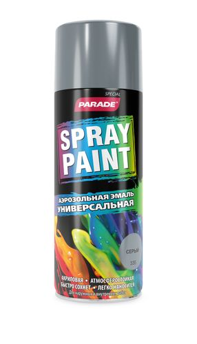 Эмаль аэрозольная PARADE SPRAY PAINT 335 Серый, изображение