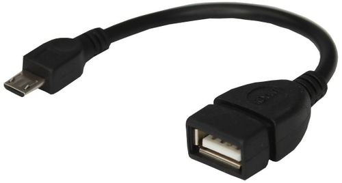 Кабель micro USB - USB REXANT 18-1182 черный 15 см, картинка