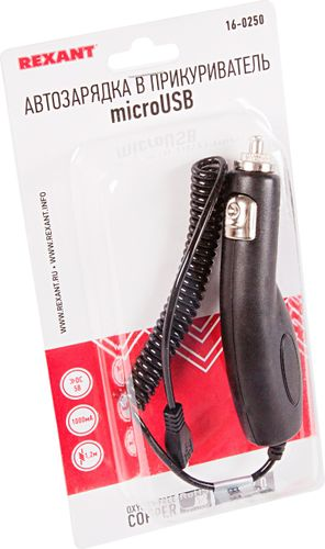 Зарядное устройство REXANT micro-USB 16-0250 5 В 1 А, фотография