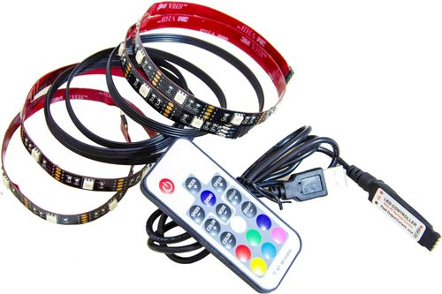 Светодиодная лента Apeyron Electrics SMD 5050 IP20 30LED 5В 7,2Вт RGB 2х0,5 м, вид