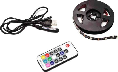 Светодиодная лента Apeyron Electrics SMD 5050 IP20 30LED 5В 7,2Вт RGB 2х0,5 м, вид