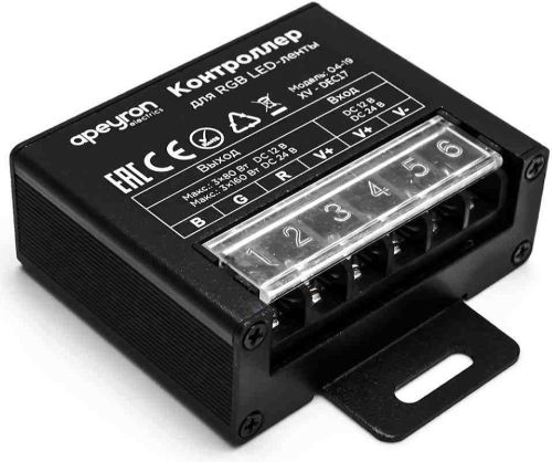 Контроллер для светодиодной ленты Apeyron Electrics 04-19 240-480 Вт 12-24 В, детальное фото