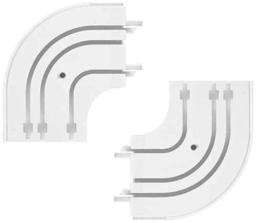Закругления для карниза 3 ряда LEGRAND белые 2 шт, крупный план