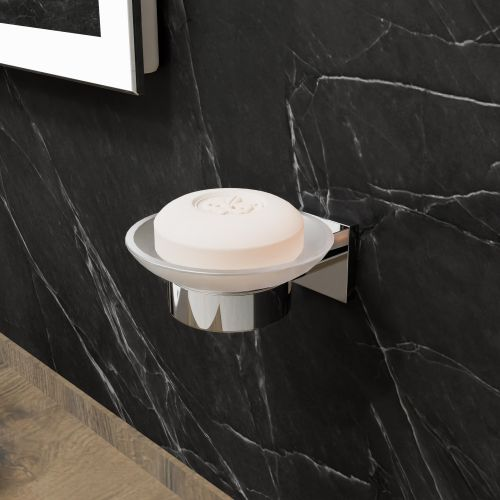 Мыльница стекло Lux Chrome хром, картинка