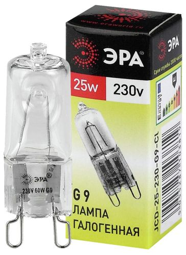 Галогенная лампа ЭРА G9 рефлекторная 25 Вт 350 лм, крупный план