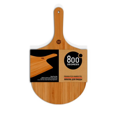 Лопатка для пиццы бамбуковая 800 degrees pizza bamboo paddle, вид
