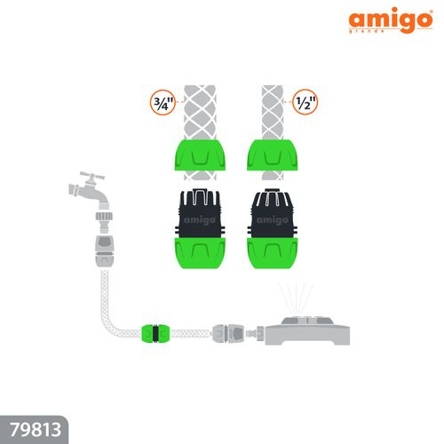 Муфта ремонтная AMIGO 1/2"–3/4", 79813, детальное фото
