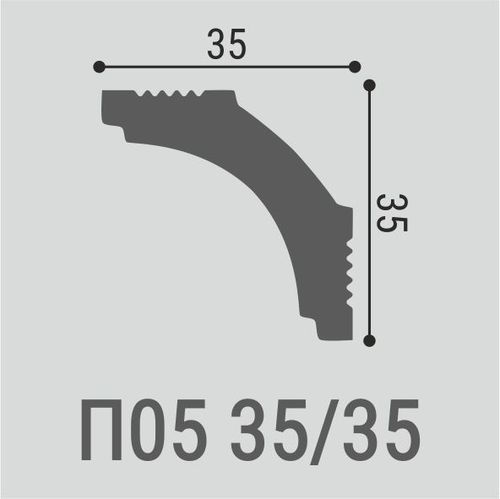 Плинтус потолочный Де-Багет П 05 35/35, фотография