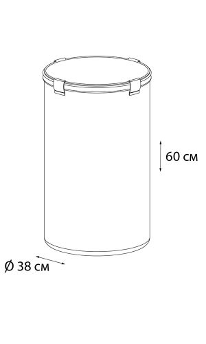 Корзина для белья серая 80 л, крупный план