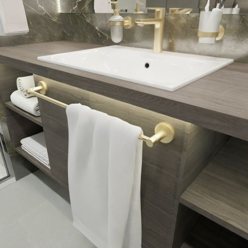 Держатель для полотенца Comfort Gold золото-сатин, картинка