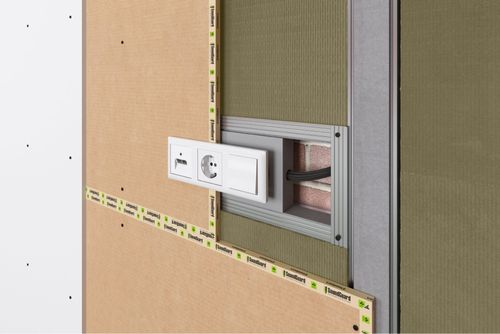 Звукоизоляционный подрозетник 1-секционный SoundGuard S-BOX 1 115х115х38 мм, крупный план