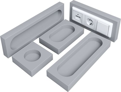 Звукоизоляционный подрозетник 1-секционный SoundGuard S-BOX 1 115х115х38 мм, детальное фото