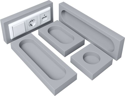 Звукоизоляционный подрозетник 3-секционный SoundGuard S-BOX 3 263х115х38 мм, вид