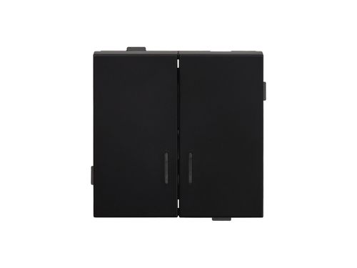 Выключатель двухклавишный ALTECH ENCORE 2SIВ черный, фотография