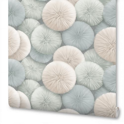 Виниловые обои WALLSECRET Pompon 8992-18 разноцветные 1,06х10,05 м, картинка