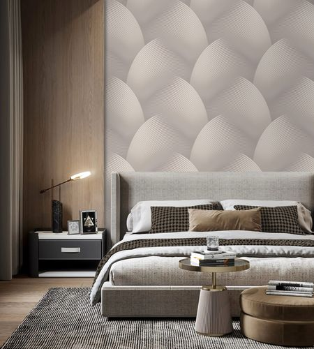 Виниловые обои WALLSECRET Singapur 9081-24 пудровые 1,06х10,05 м, вид