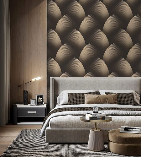 Виниловые обои WALLSECRET Singapur 9081-26 черные 1,06х10,05 м, фото