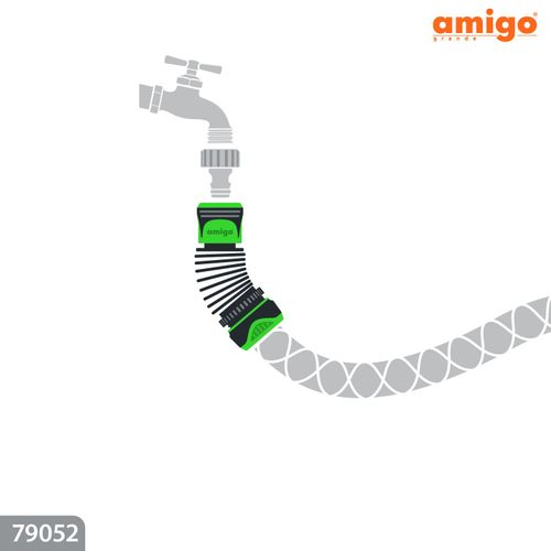 Коннектор поворотный AMIGO 3/4", 79052, фотография