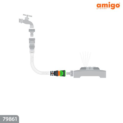 Коннектор AMIGO с аквастопом 1/2", 79861, фотография
