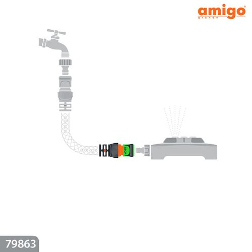 Коннектор AMIGO с аквастопом 3/4", 79863, вид