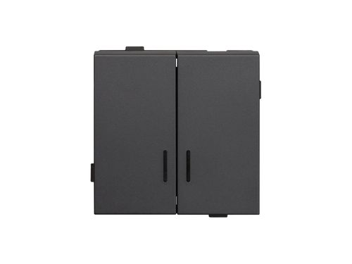 Выключатель двухклавишный ALTECH ENCORE 2SIG графит, фото