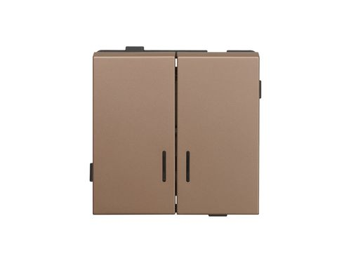Выключатель двухклавишный ALTECH ENCORE 2SIY шампань, вид