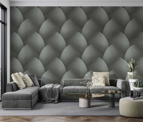 Виниловые обои WALLSECRET Singapur 9081-25 серые 1,06х10,05 м, картинка