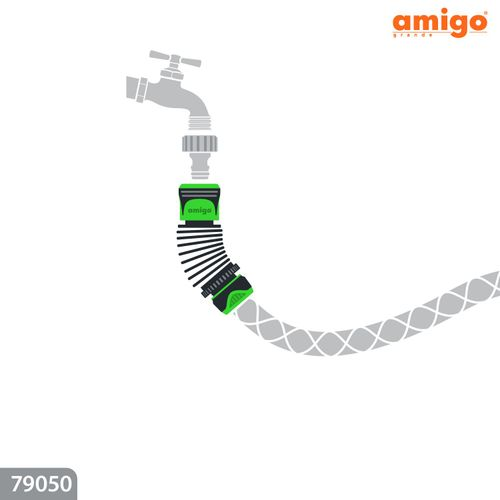 Коннектор поворотный AMIGO 1/2", 79050, крупный план