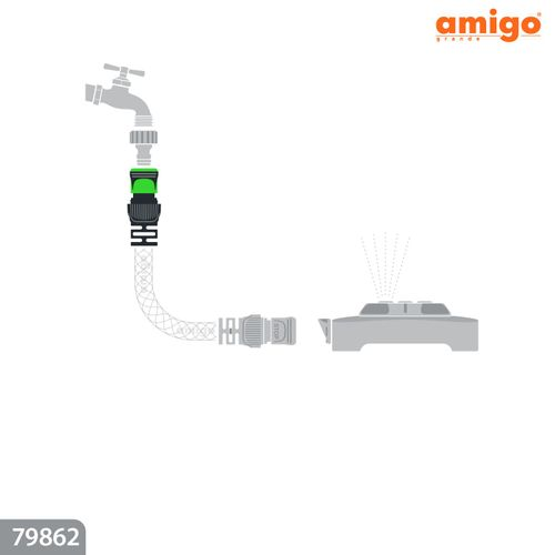 Коннектор AMIGO 3/4", 79862, крупный план
