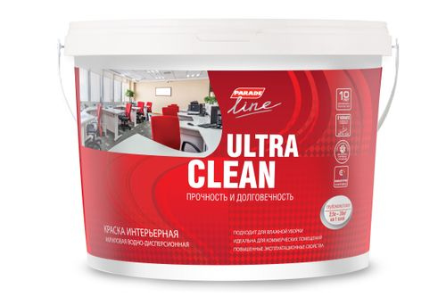 Краска Parade Ultra Clean латексная влагостойкая база C 2,5л, вид
