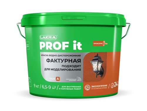 Краска фактурная лакра PROF IT 9 кг База А, детальное фото