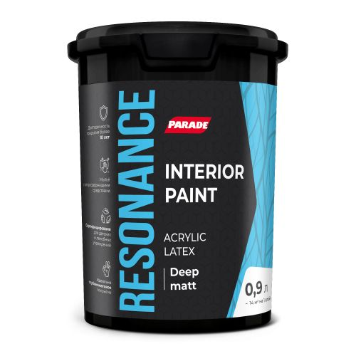 Краска интерьерная PARADE Resonance deep matt база C 0,9л, изображение